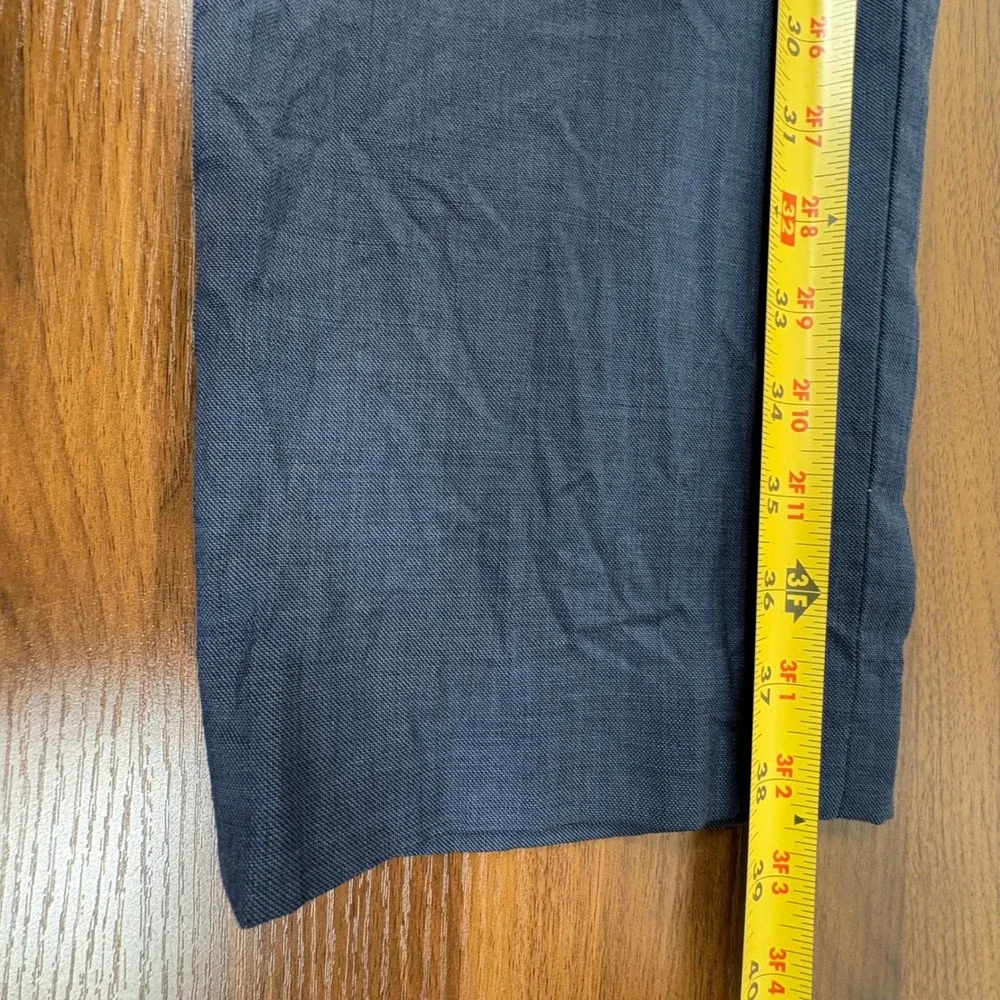 Calvin‎ Klein X Slim Fit Mens Blue 100% Wool Dress Pants 32x29 Flat Front